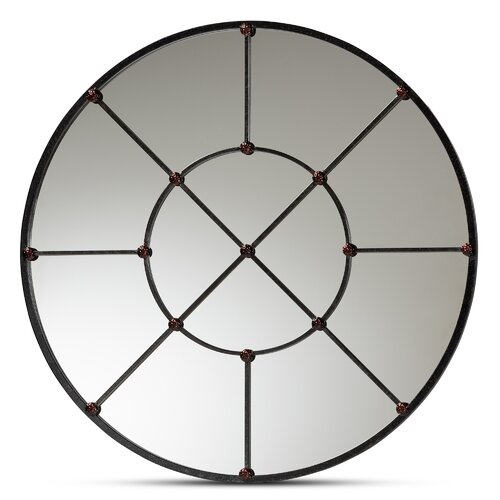 August Grove Nakkashian Round Metal Wall Mirror Reviews Wayfair